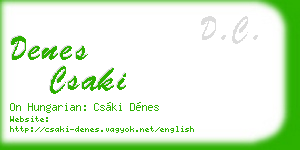 denes csaki business card